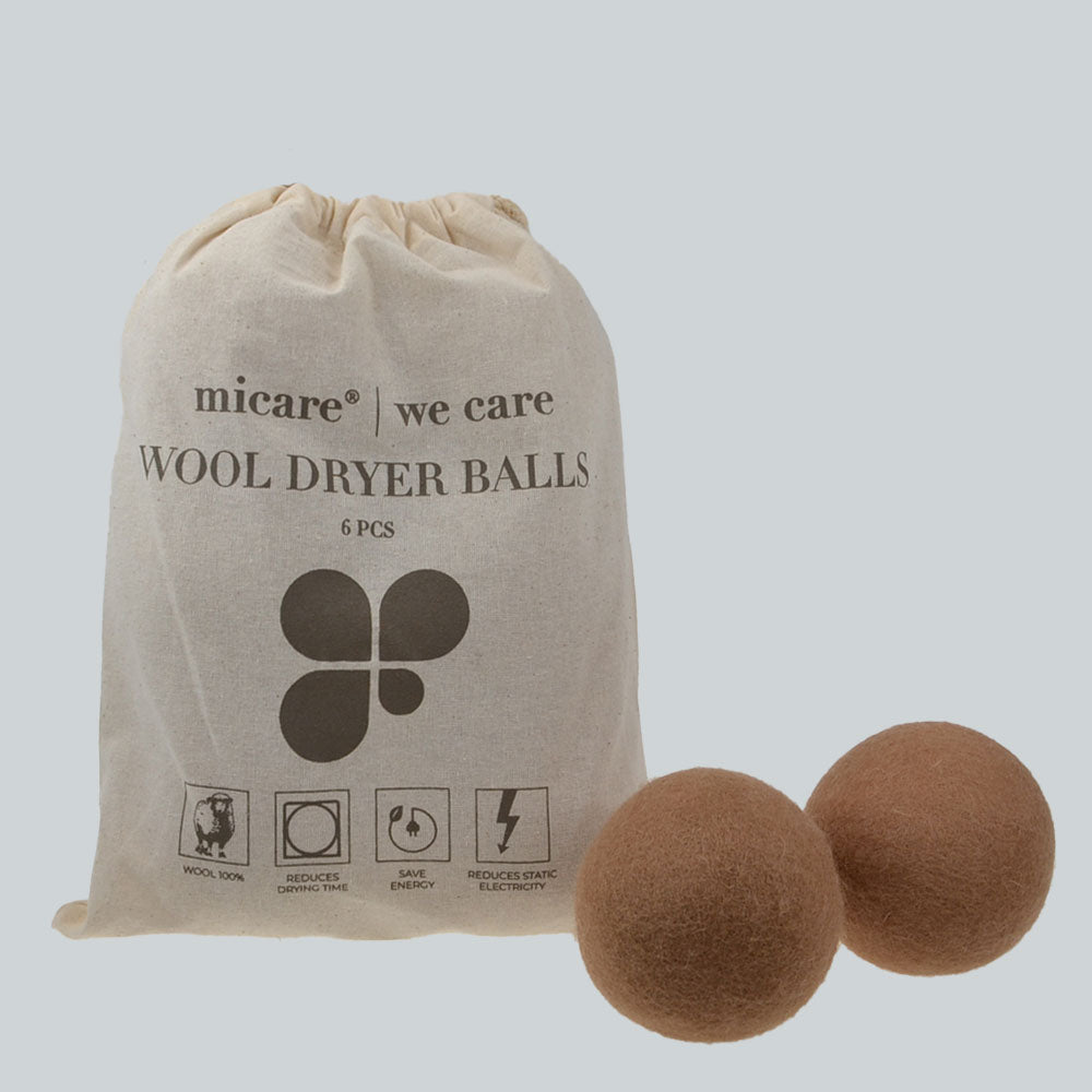 micare TØRREBOLDE AF 100% ULD | 6 STK – produktbillede